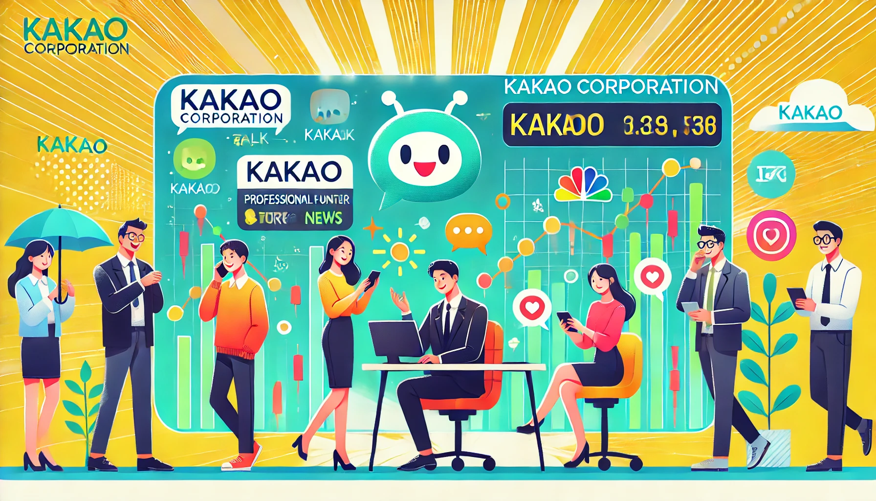 카카오 주식전망 주가전망 주식분석 차트분석 카카오뉴스 표현 이미지